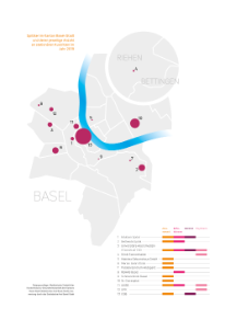 Spitäler Basel-Stadt im Stadtplan